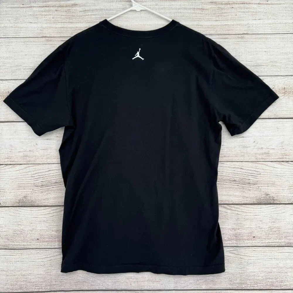 Jordan Front All Over‎ Print Short Sleeve T-Shirt Adult Size Large Black